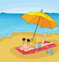 Картинки по запросу "Сонячні ванни під парасолькою малюнокк""